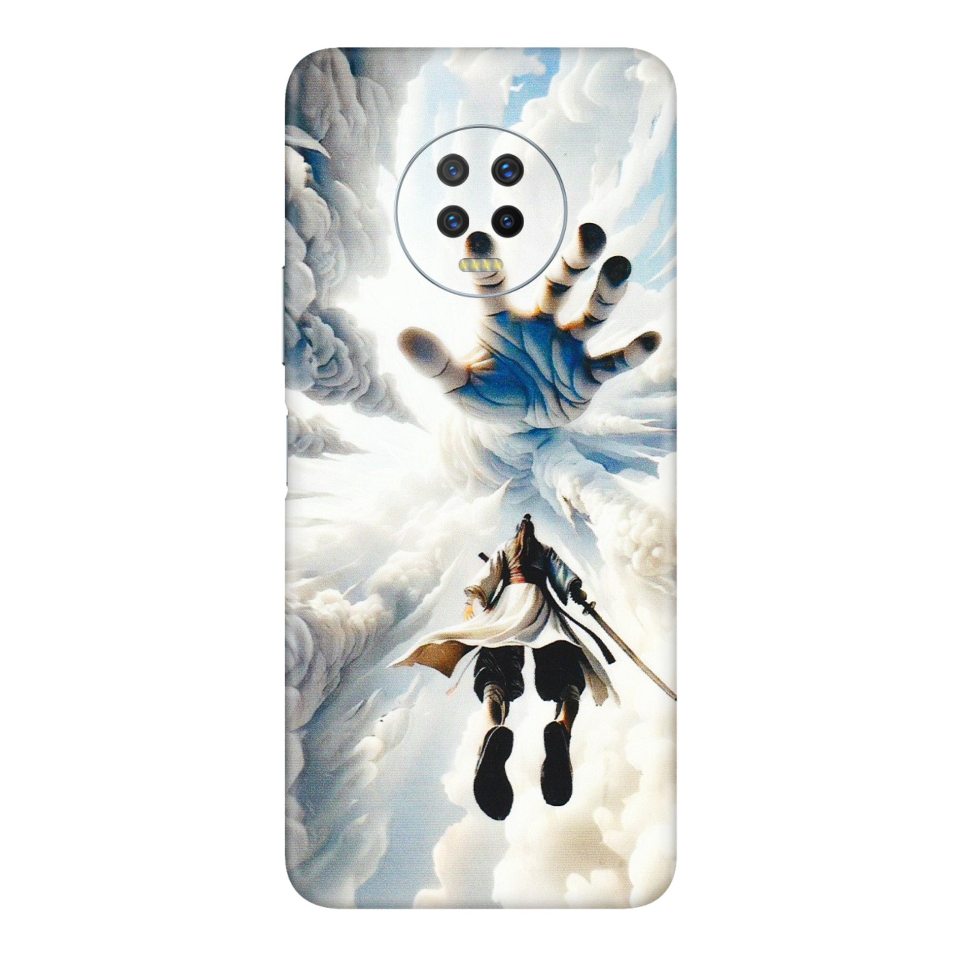 INFINIX Phone Skins (All Models) - Big Hand With Monkey King - 3D Embossed Finish (L-323) Infinix Note 7