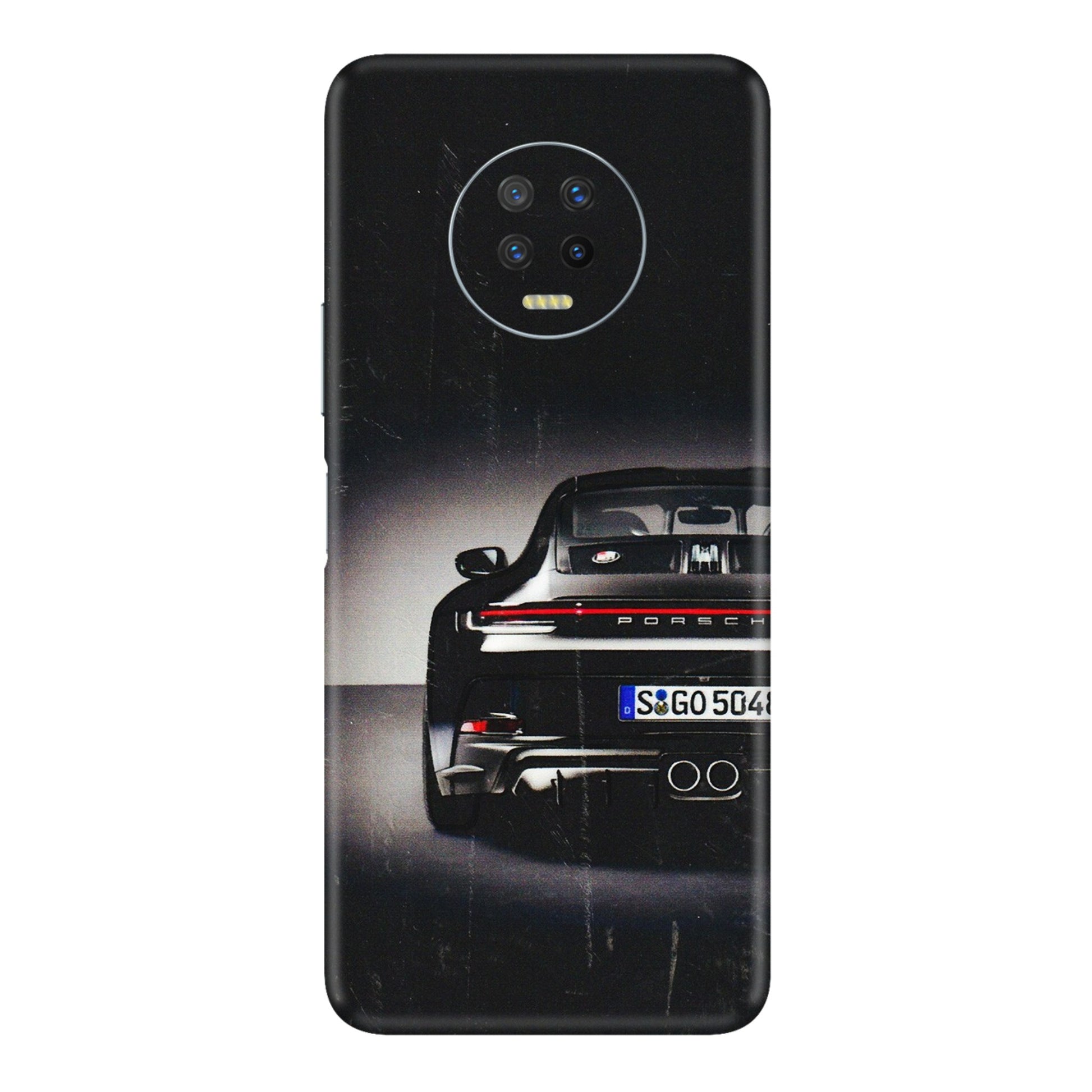 INFINIX Phone Skins (All Models) - New Black Porsche GT3 - 3D Embossed Finish (L-327) Infinix Note 7