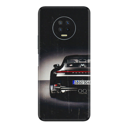 INFINIX Phone Skins (All Models) - New Black Porsche GT3 - 3D Embossed Finish (L-327) Infinix Note 7