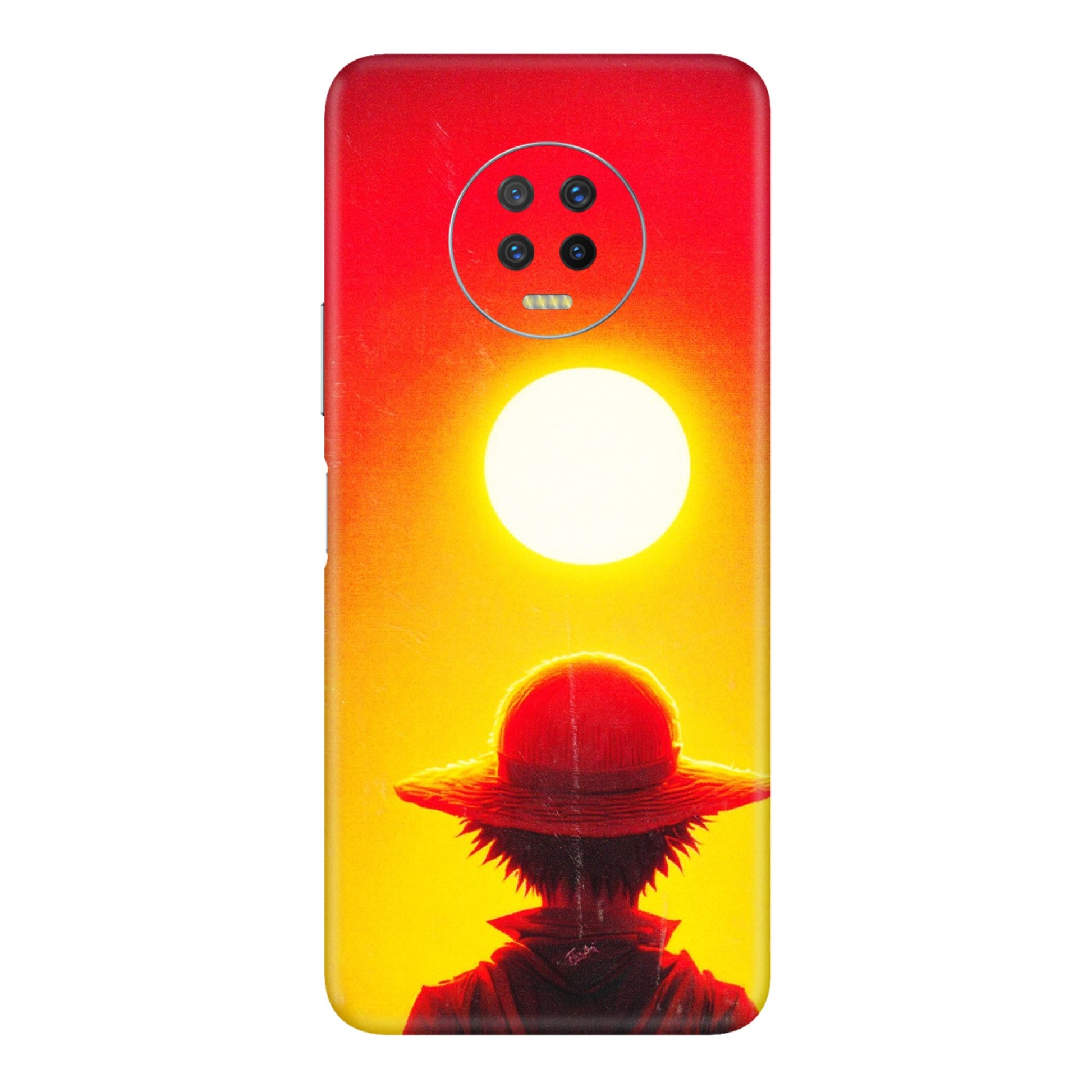 INFINIX Phone Skins (All Models) - Cool Sunset With Monkey D.Luffy Anime - 3D Embossed Finish (L-329) Infinix Note 7