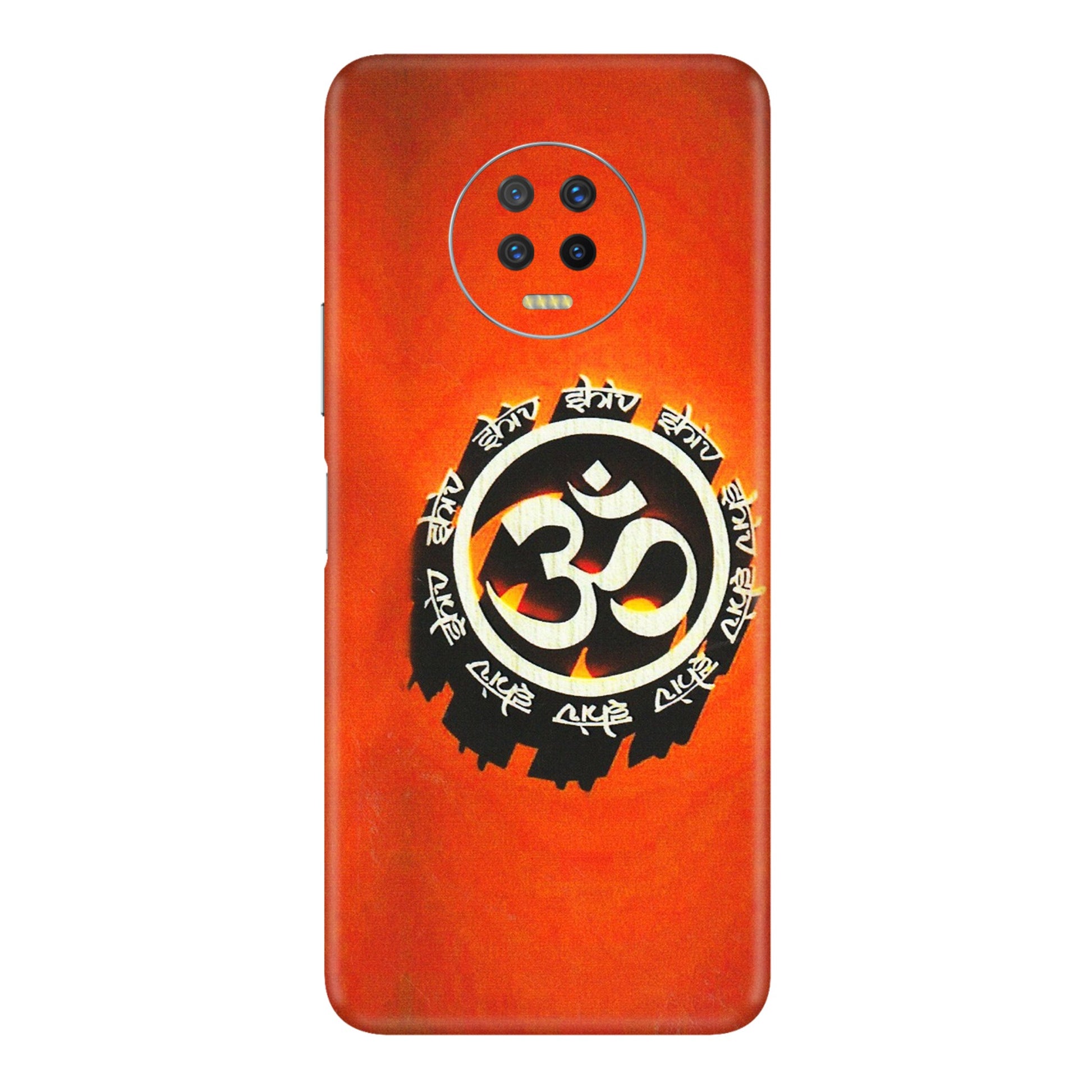 INFINIX Phone Skins (All Models) - Aum Shiv Orange - 3D Embossed Finish (L-32) Infinix Note 7