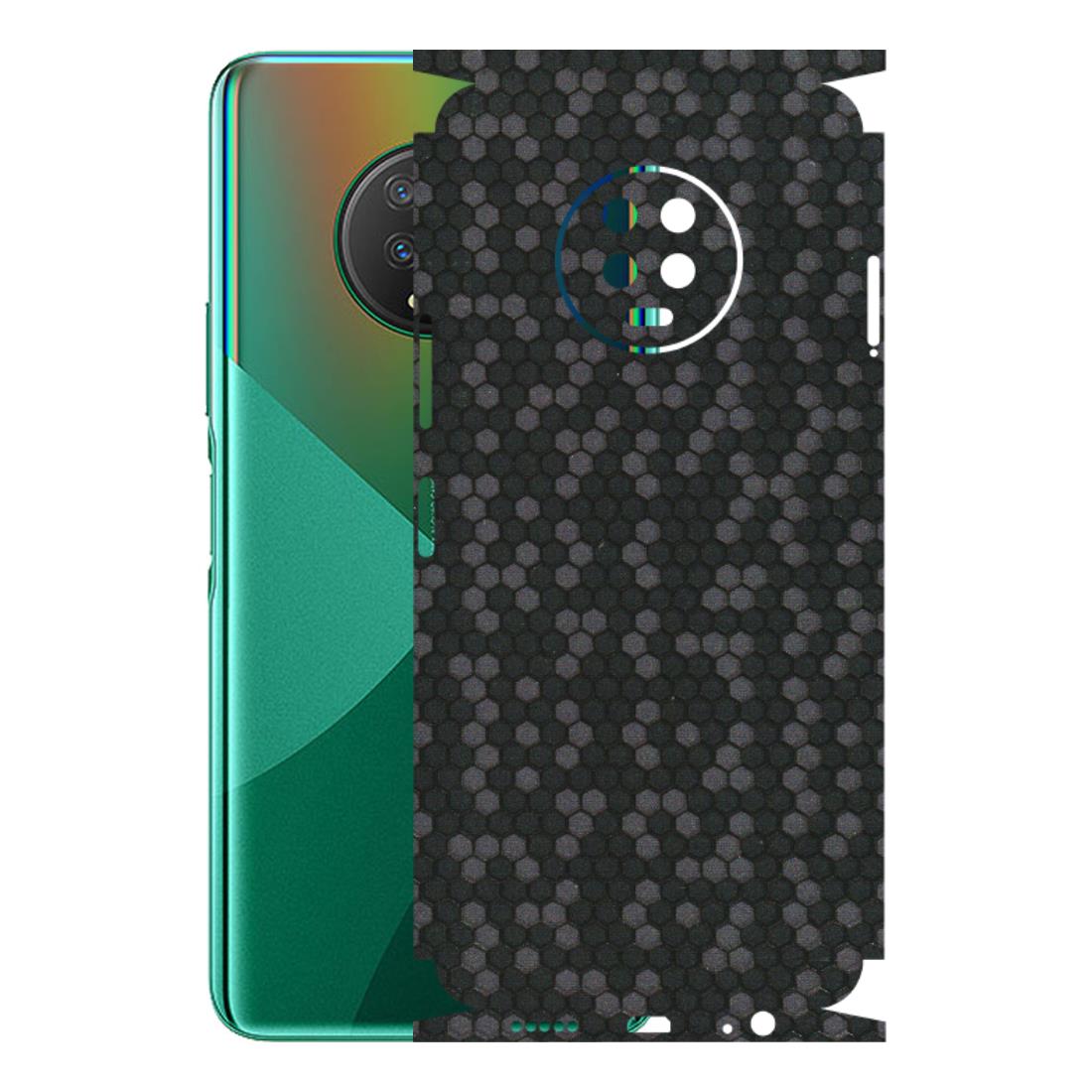 INFINIX Phone Skins (All Models) - Black Grey Honeycomb Sober - 3D Embossed Finish (L-85) Infinix Note 7