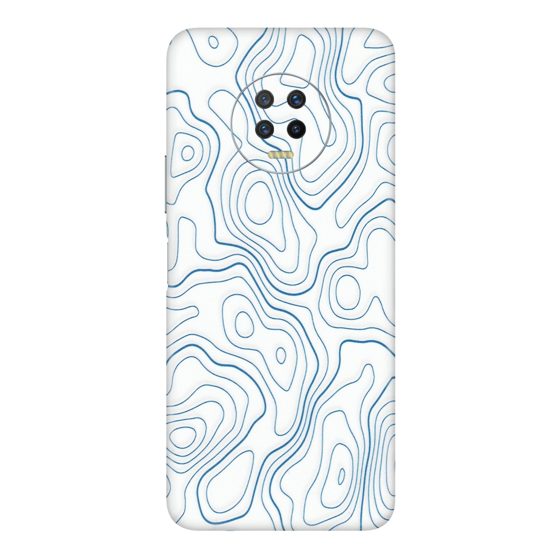INFINIX Phone Skins (All Models) - Blue And White Swirls - Matte Finish (M-139) Infinix Note 7