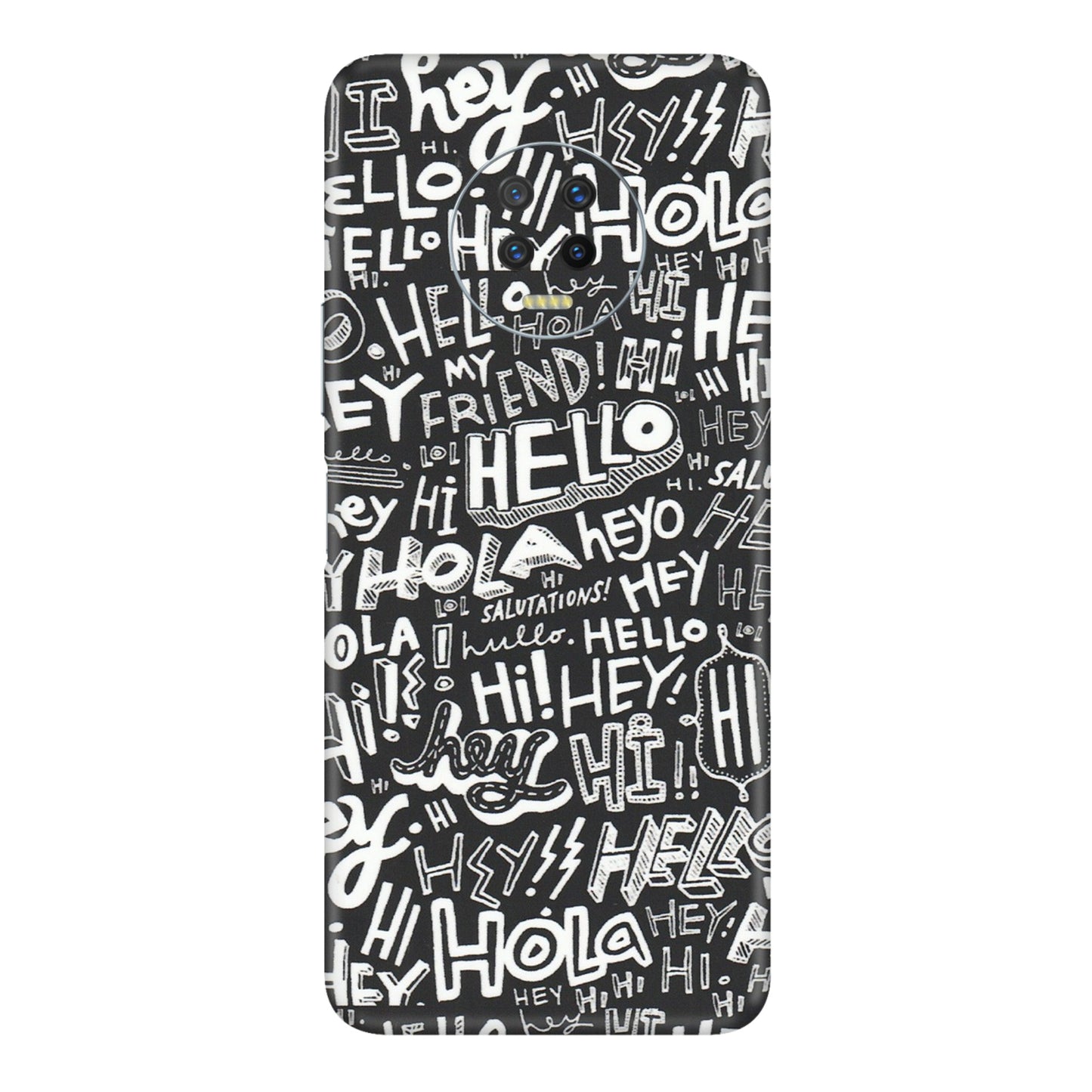 INFINIX Phone Skins (All Models) - Hi Hello Doodles - Matte Finish (M-25) Infinix Note 7