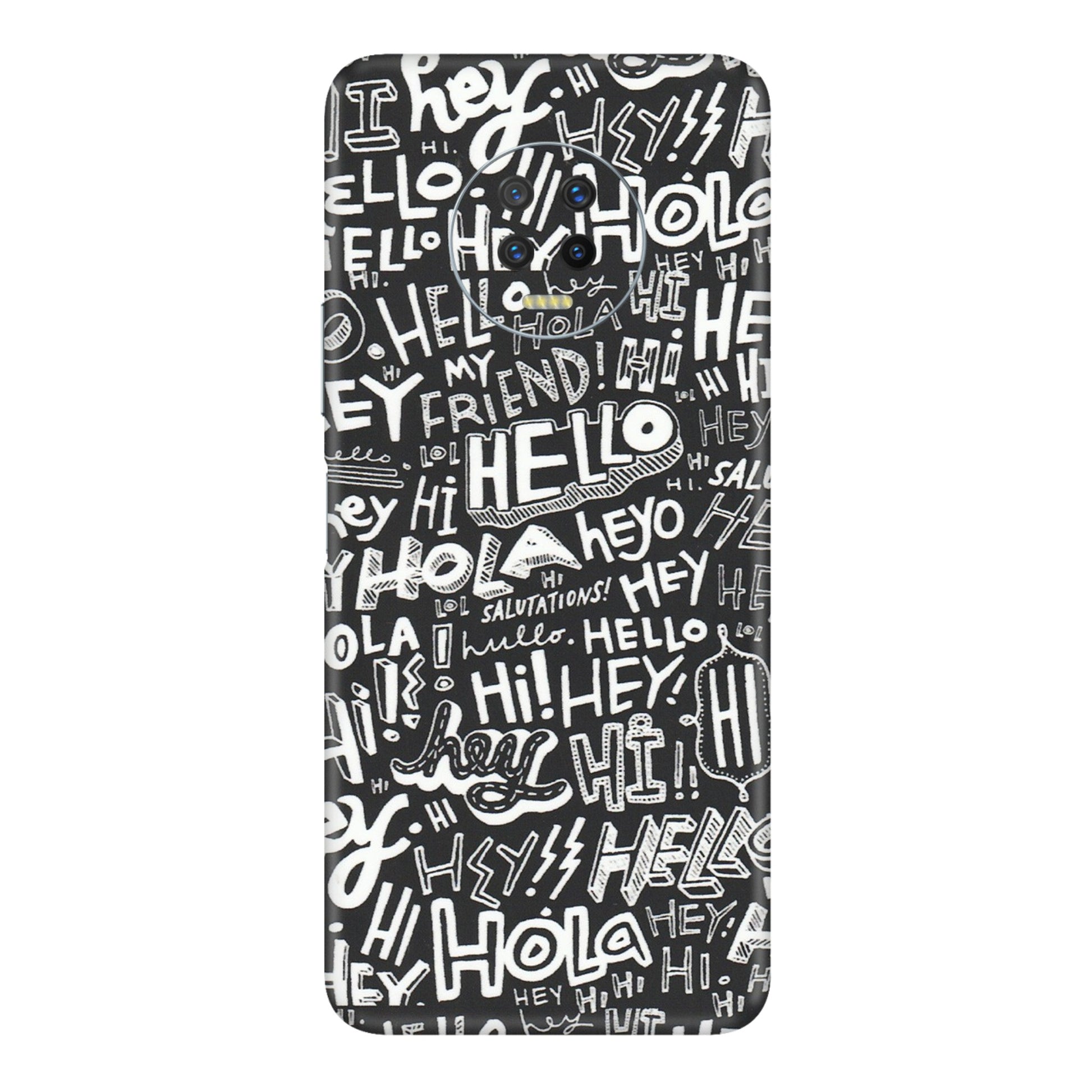 INFINIX Phone Skins (All Models) - Hi Hello Doodles - Matte Finish (M-25) Infinix Note 7