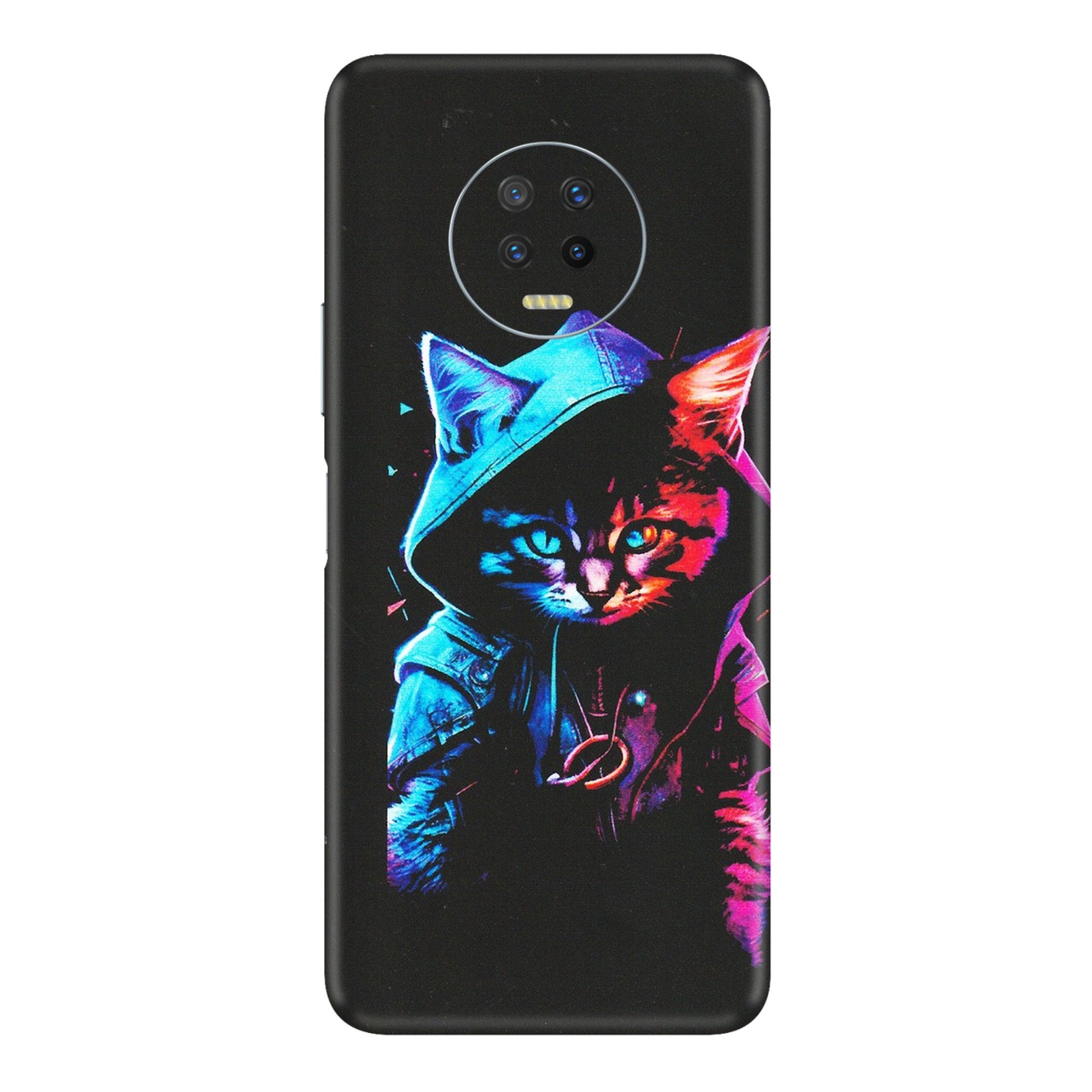 INFINIX Phone Skins (All Models) - Cyberpunk Cat - Matte Finish (M-45) Infinix Note 7