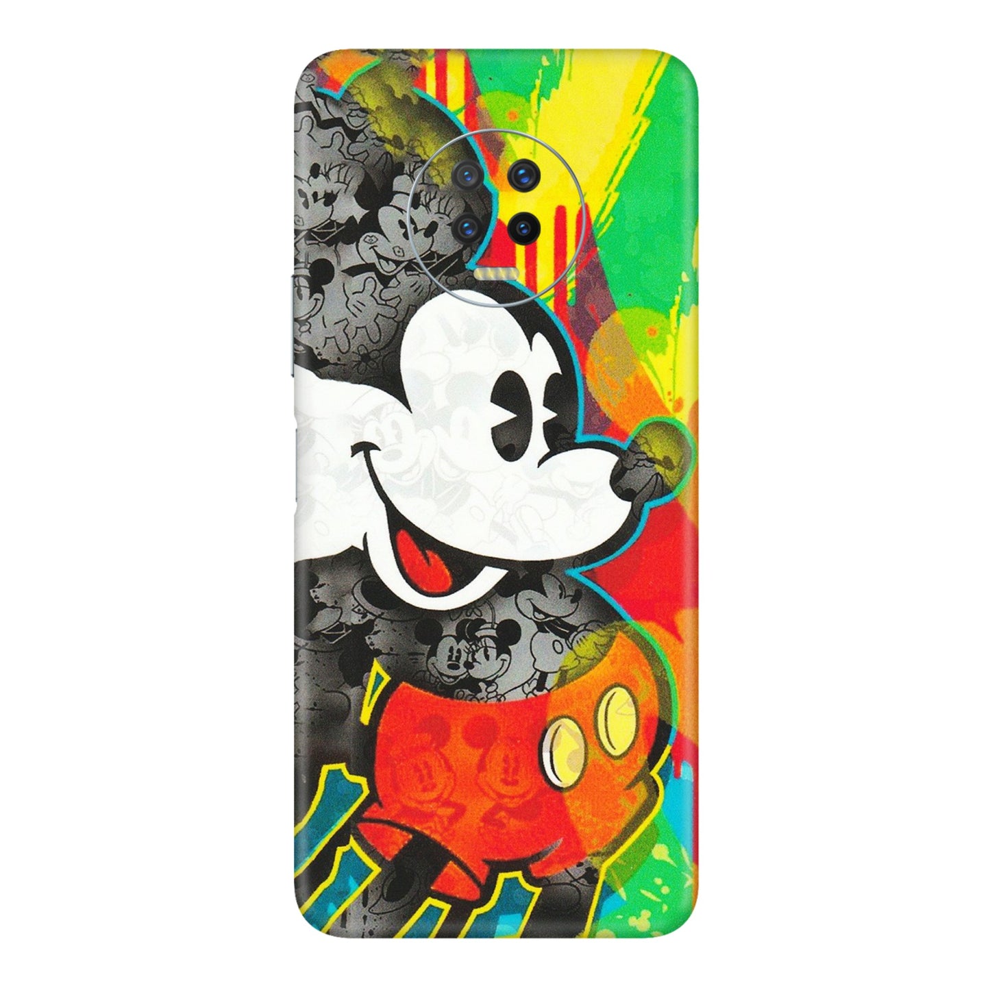 INFINIX Phone Skins (All Models) - Multiple Mickey With Colourful Texture - Matte Finish (M-84) Infinix Note 7