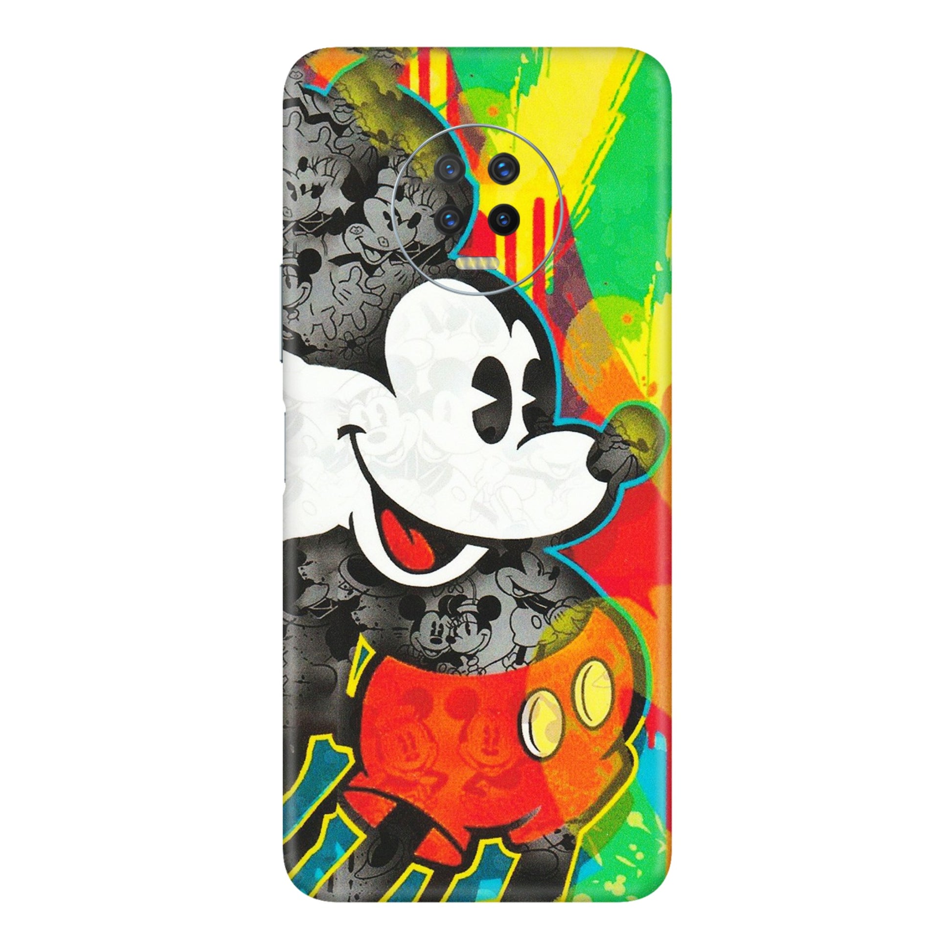INFINIX Phone Skins (All Models) - Multiple Mickey With Colourful Texture - Matte Finish (M-84) Infinix Note 7