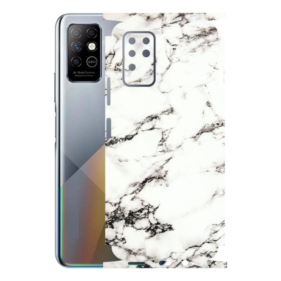 INFINIX Phone Skins (All Models) - Black and White Marble Texture - 3D Embossed Finish (L-124) Infinix Note 8
