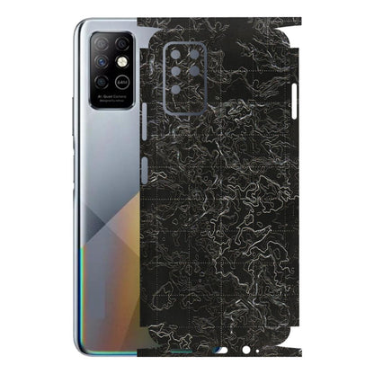 INFINIX Phone Skins (All Models) - Black map Texture - 3D Embossed Finish (L-201) Infinix Note 8