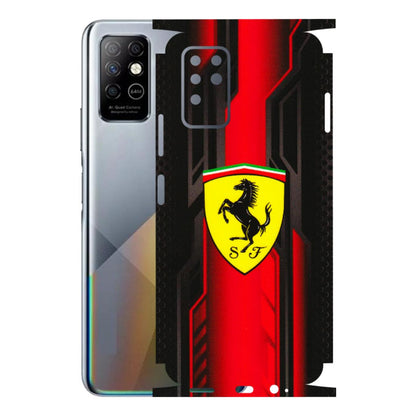 INFINIX Phone Skins (All Models) - Black Ferrari Logo - 3D Embossed Finish (L-253) Infinix Note 8