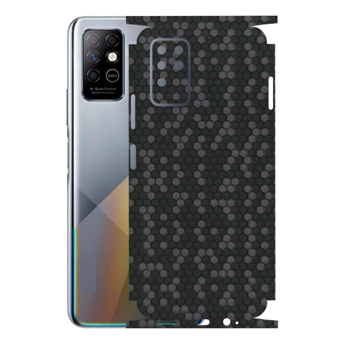 INFINIX Phone Skins (All Models) - Black Grey Honeycomb Sober - 3D Embossed Finish (L-85) Infinix Note 8