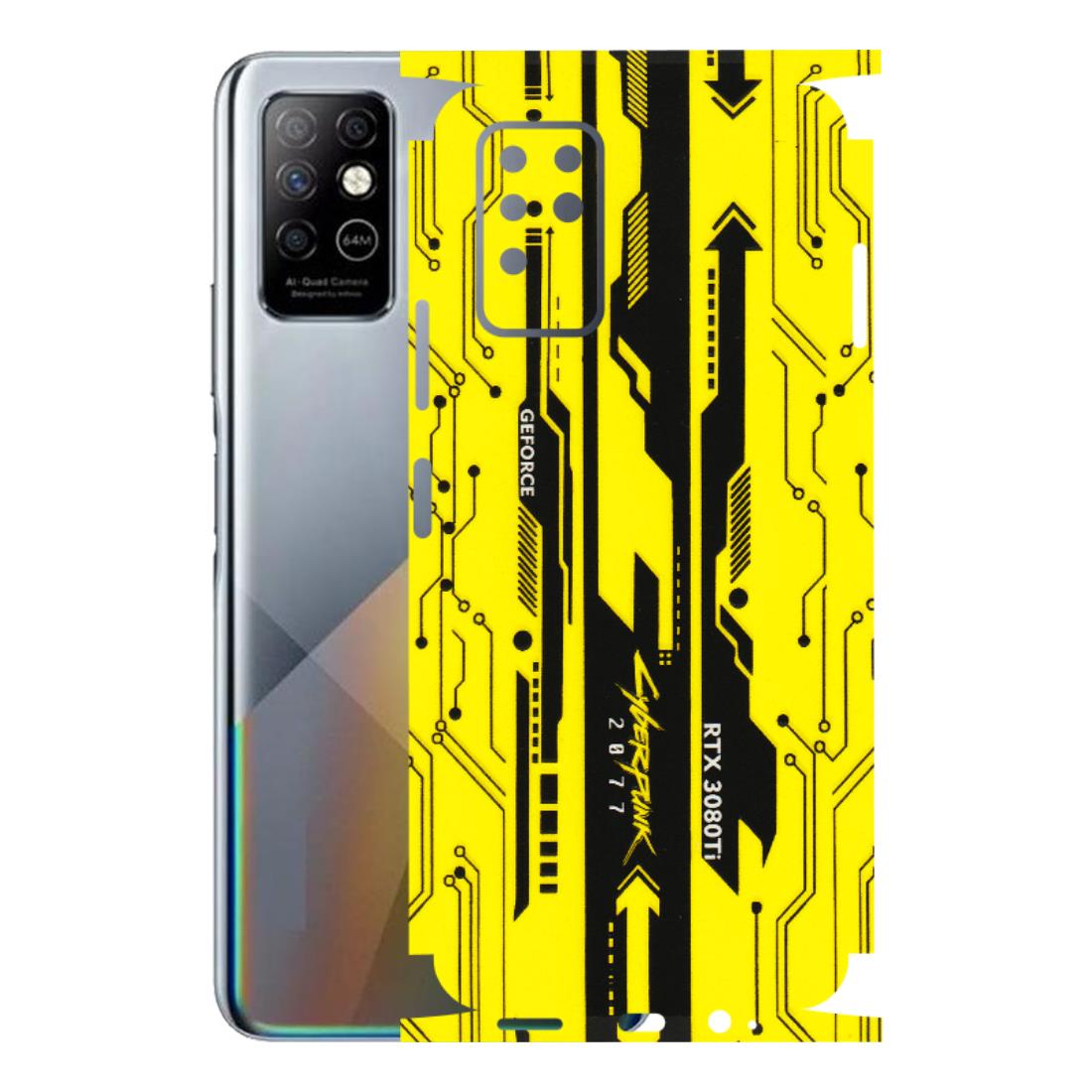 INFINIX Phone Skins (All Models) - Yellow Cyberpunk - 3D Embossed Finish (L-93) Infinix Note 8