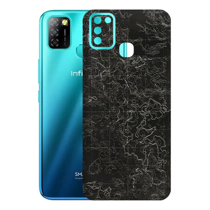 INFINIX Phone Skins (All Models) - Black map Texture - 3D Embossed Finish (L-201) Infinix Smart 5A