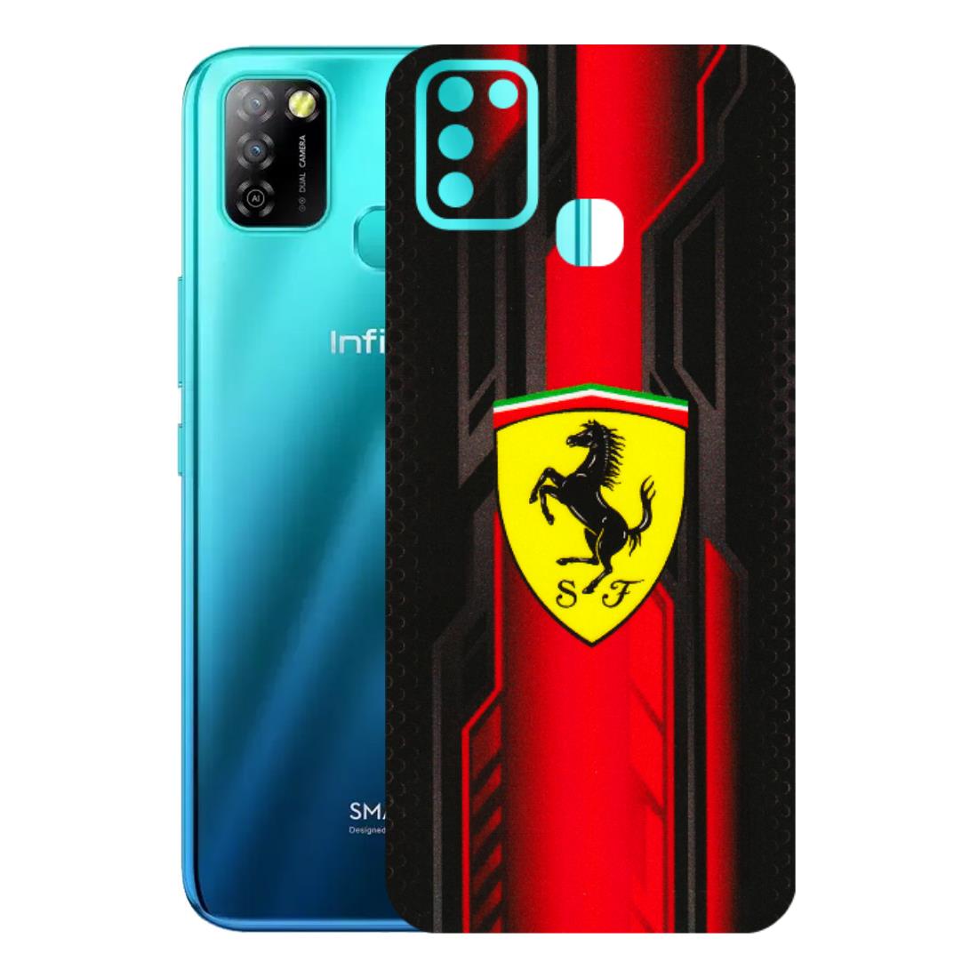 INFINIX Phone Skins (All Models) - Black Ferrari Logo - 3D Embossed Finish (L-253) Infinix Smart 5A
