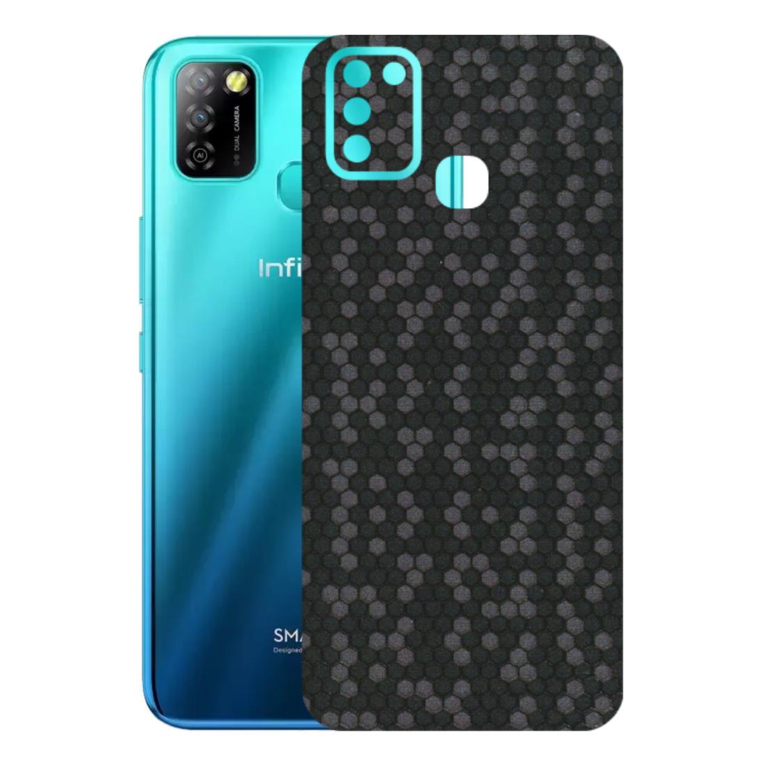 INFINIX Phone Skins (All Models) - Black Grey Honeycomb Sober - 3D Embossed Finish (L-85) Infinix Smart 5A