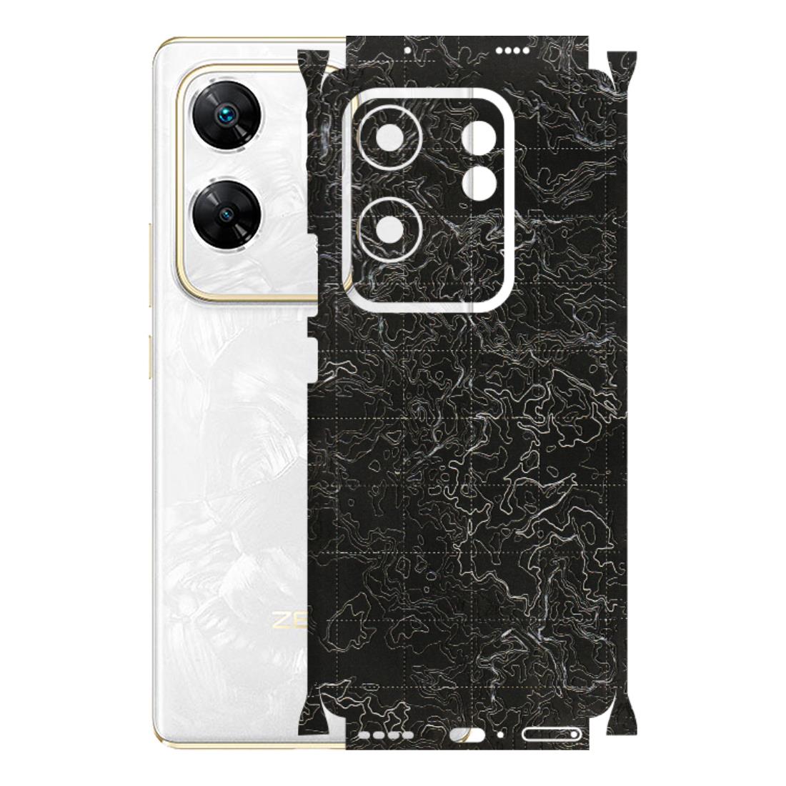 INFINIX Phone Skins (All Models) - Black map Texture - 3D Embossed Finish (L-201) Infinix Zero 30 4G