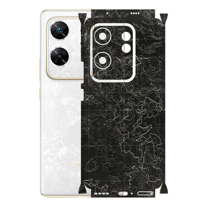 INFINIX Phone Skins (All Models) - Black map Texture - 3D Embossed Finish (L-201) Infinix Zero 30 4G