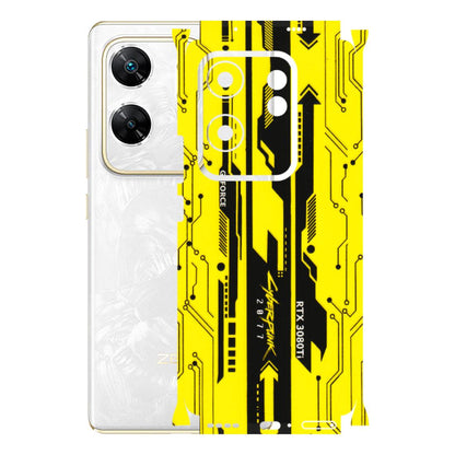 INFINIX Phone Skins (All Models) - Yellow Cyberpunk - 3D Embossed Finish (L-93) Infinix Zero 30 4G