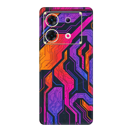 INFINIX Phone Skins (All Models) - Tech Circuits Futuristic - 3D Embossed Finish (L-07) Infinix Zero 30 (5G)
