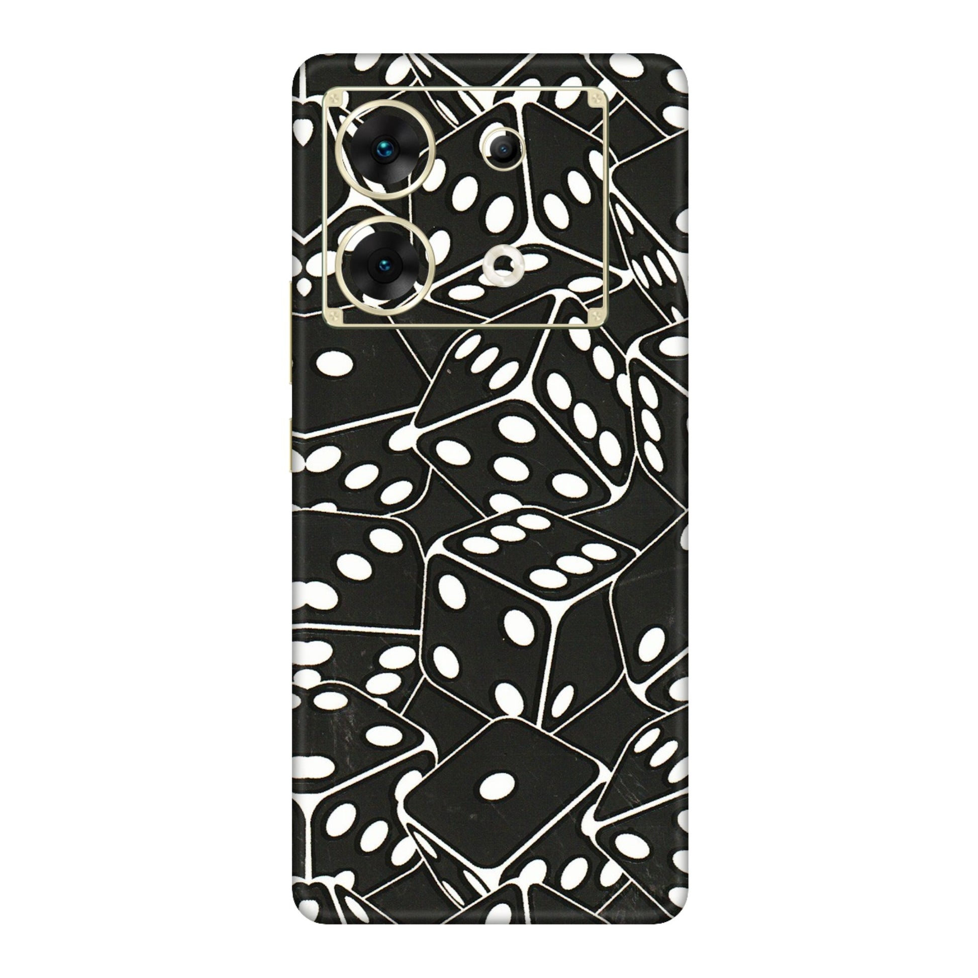 INFINIX Phone Skins (All Models) - Big Black Dices - 3D Embossed Finish (L-106) Infinix Zero 30 (5G)