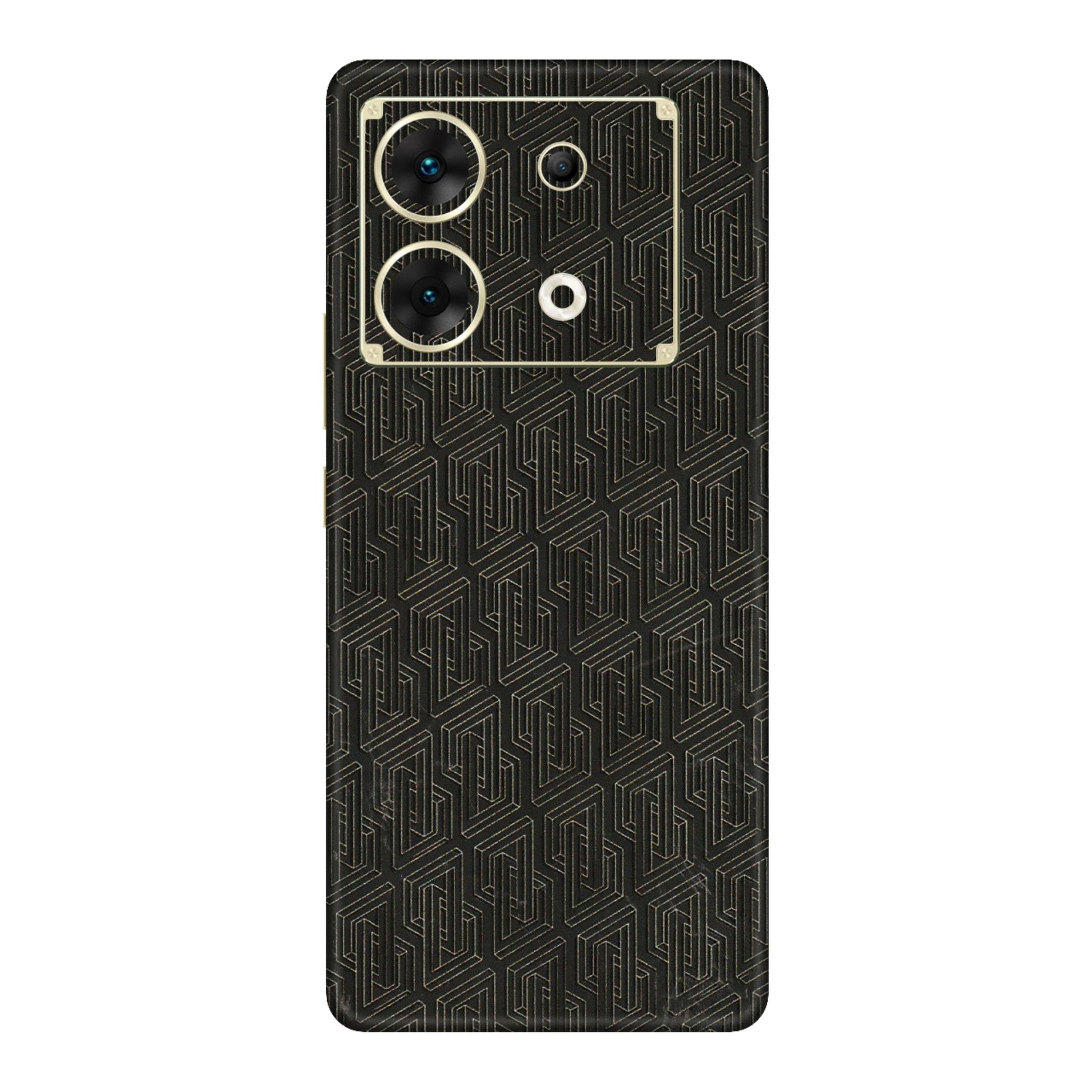 INFINIX Phone Skins (All Models) - Black Abstract Pattern - 3D Embossed Finish (L-117) Infinix Zero 30 (5G)