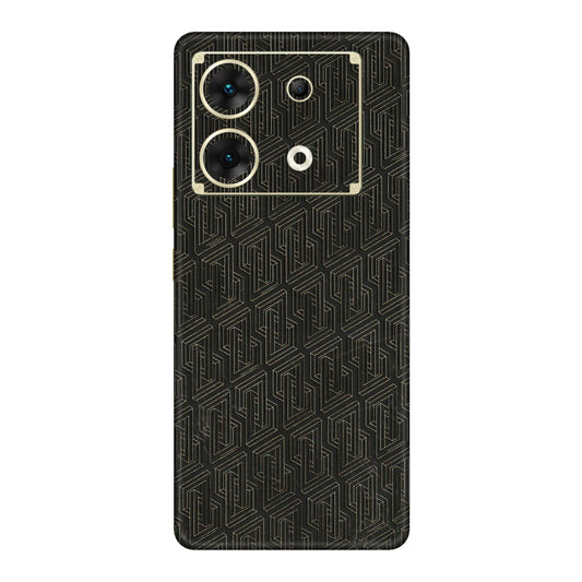 INFINIX Phone Skins (All Models) - Black Abstract Pattern - 3D Embossed Finish (L-117) Infinix Zero 30 (5G)