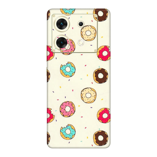 INFINIX Phone Skins (All Models) - Mini Donuts Doodle Art - 3D Embossed Finish (L-122) Infinix Zero 30 (5G)