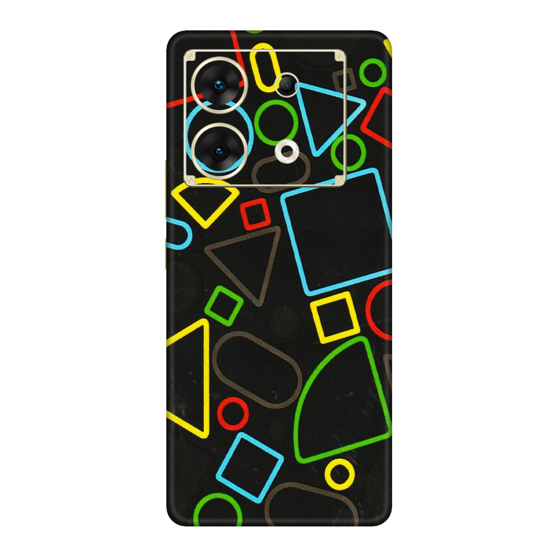 INFINIX Phone Skins (All Models) - Black Shapes - 3D Embossed Finish (L-131) Infinix Zero 30 (5G)