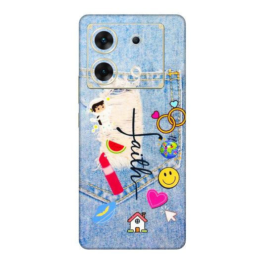INFINIX Phone Skins (All Models) - Denim Jeans Pocket - 3D Embossed Finish (L-134) Infinix Zero 30 (5G)