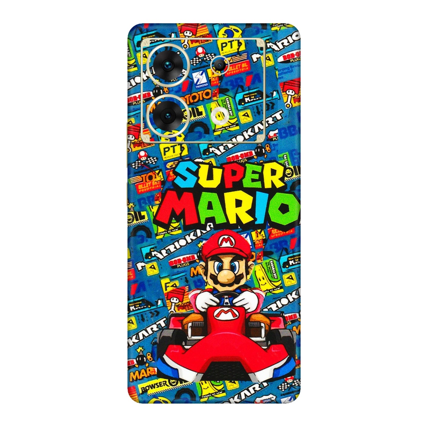 INFINIX Phone Skins (All Models) - Super Mario Kart - 3D Embossed Finish (L-140) Infinix Zero 30 (5G)