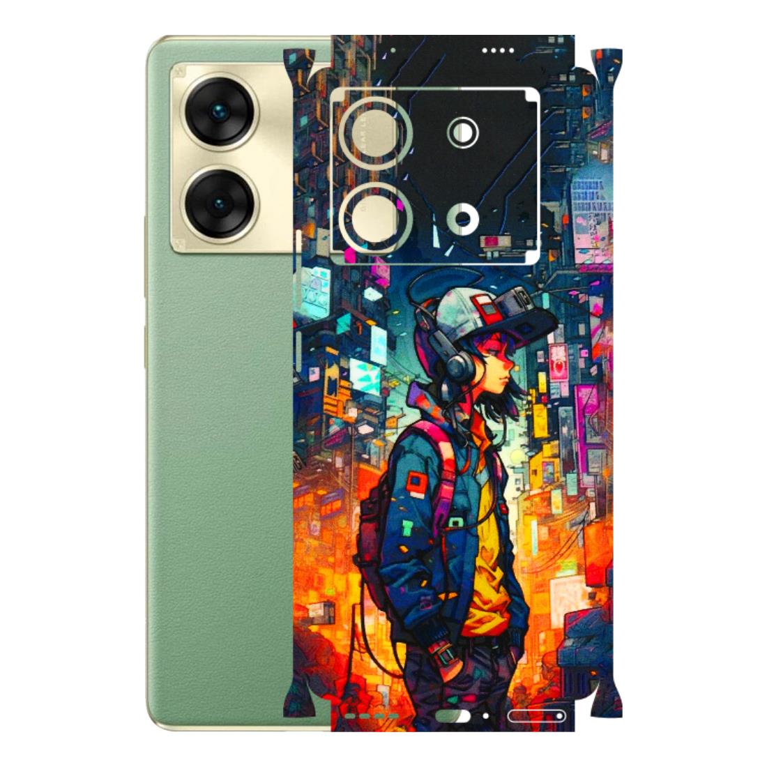 INFINIX Phone Skins (All Models) - Street Anime Guy - 3D Embossed Finish (L-158) Infinix Zero 30 (5G)