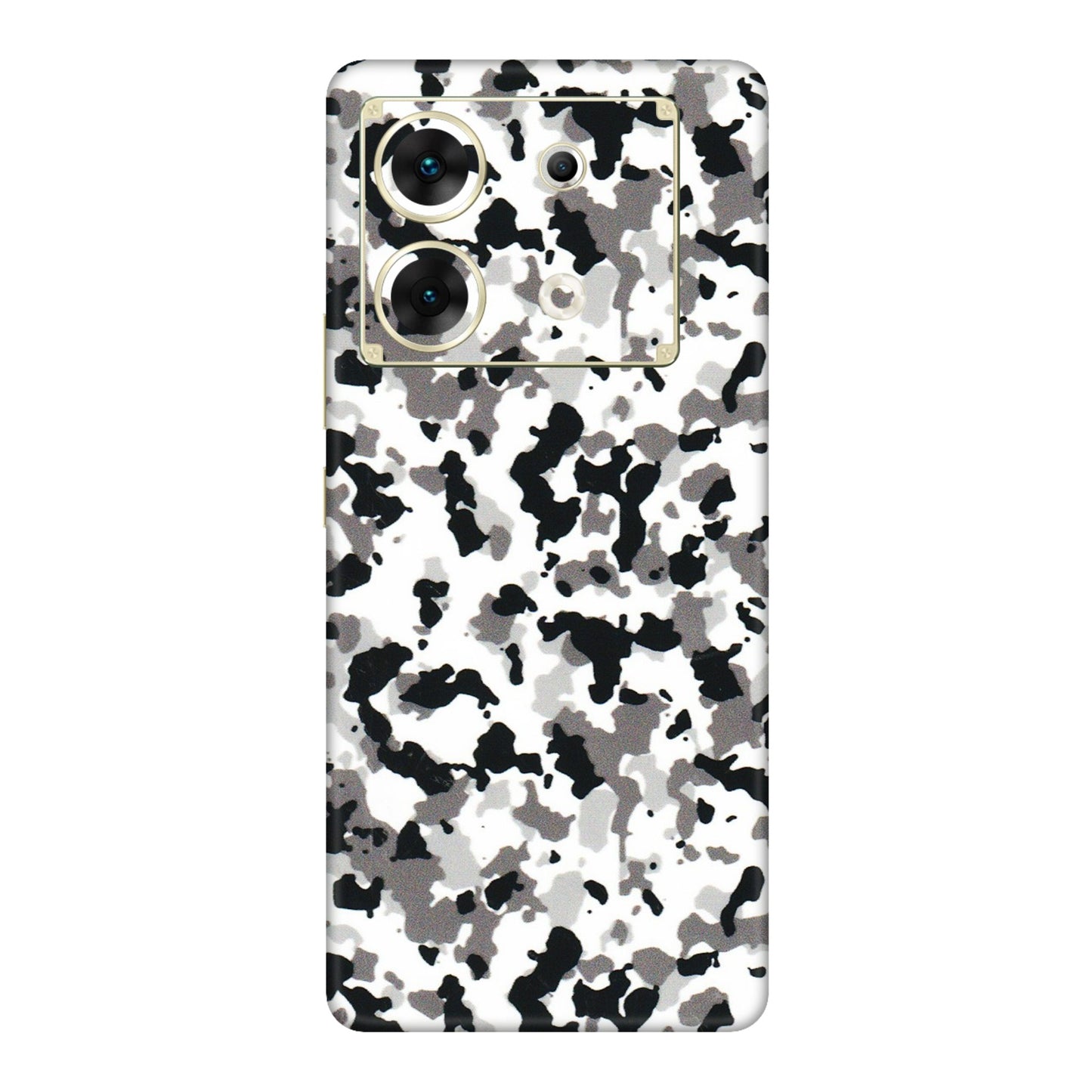 INFINIX Phone Skins (All Models) - White Black Camouflage - 3D Embossed Finish (L-18) Infinix Zero 30 (5G)