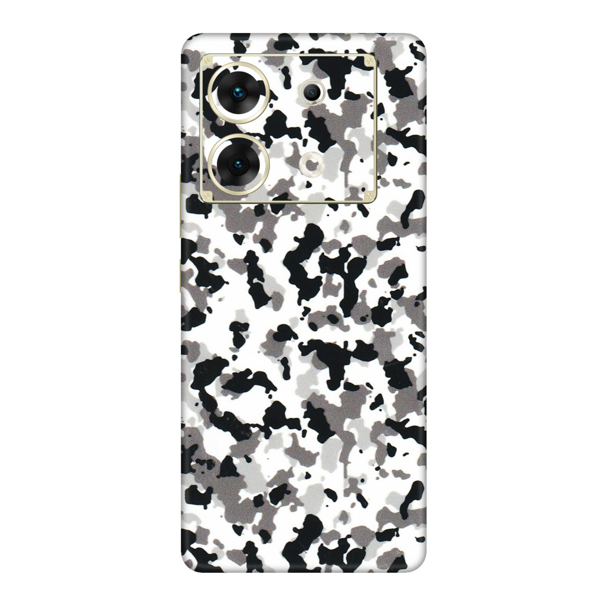 INFINIX Phone Skins (All Models) - White Black Camouflage - 3D Embossed Finish (L-18) Infinix Zero 30 (5G)