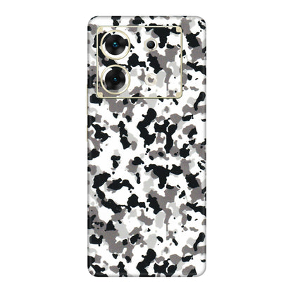 INFINIX Phone Skins (All Models) - White Black Camouflage - 3D Embossed Finish (L-18) Infinix Zero 30 (5G)