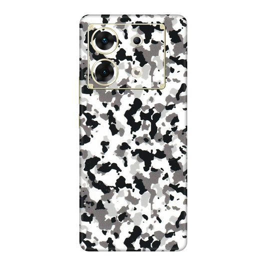 INFINIX Phone Skins (All Models) - White Black Camouflage - 3D Embossed Finish (L-18) Infinix Zero 30 (5G)