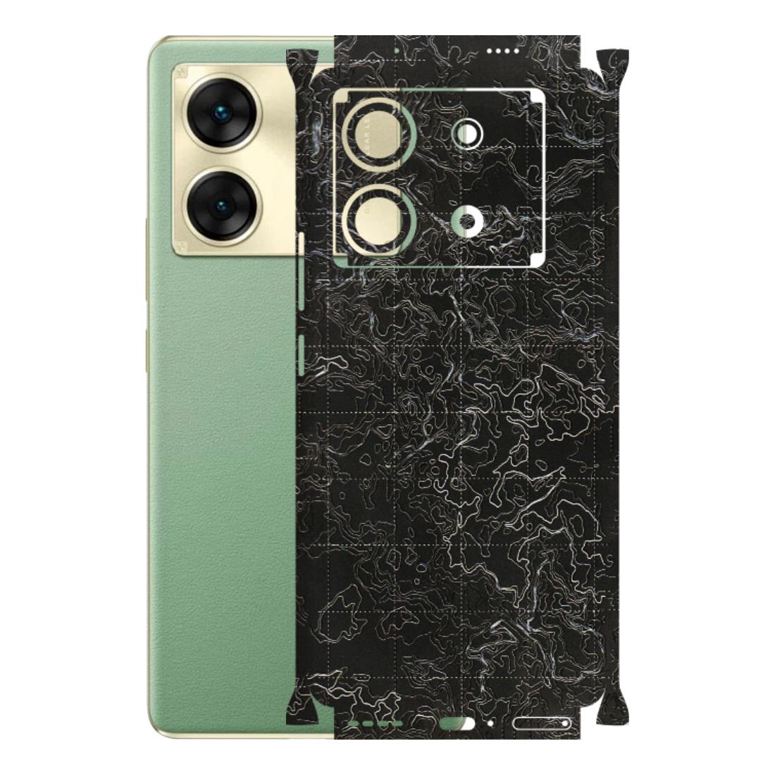 INFINIX Phone Skins (All Models) - Black map Texture - 3D Embossed Finish (L-201) Infinix Zero 30 (5G)