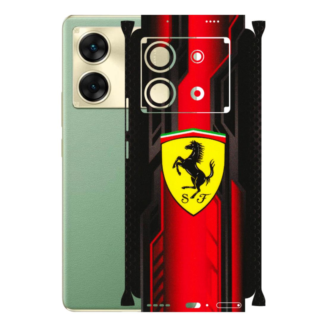 INFINIX Phone Skins (All Models) - Black Ferrari Logo - 3D Embossed Finish (L-253) Infinix Zero 30 (5G)