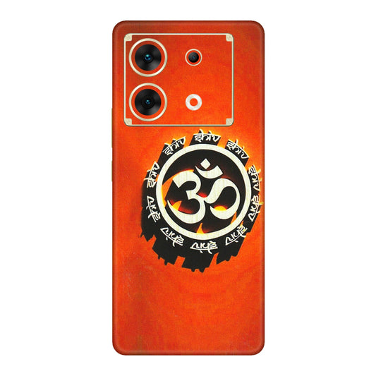 INFINIX Phone Skins (All Models) - Aum Shiv Orange - 3D Embossed Finish (L-32) Infinix Zero 30 (5G)