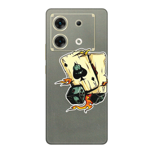 INFINIX Phone Skins (All Models) - Grey Cards Of Ace - 3D Embossed Finish (L-77) Infinix Zero 30 (5G)
