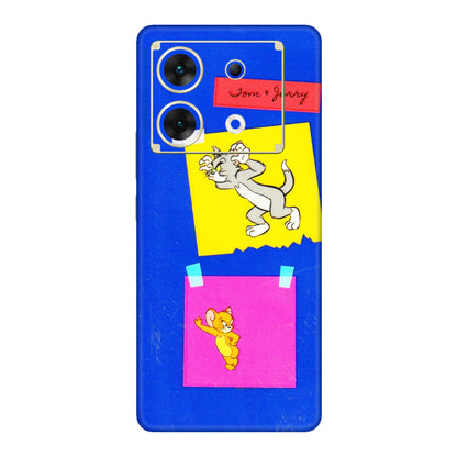 INFINIX Phone Skins (All Models) - Tom N Jerry Sticky Notes - 3D Embossed Finish (L-88) Infinix Zero 30 (5G)