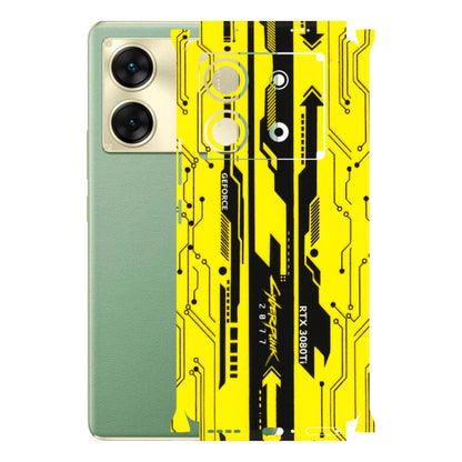 INFINIX Phone Skins (All Models) - Yellow Cyberpunk - 3D Embossed Finish (L-93) Infinix Zero 30 (5G)
