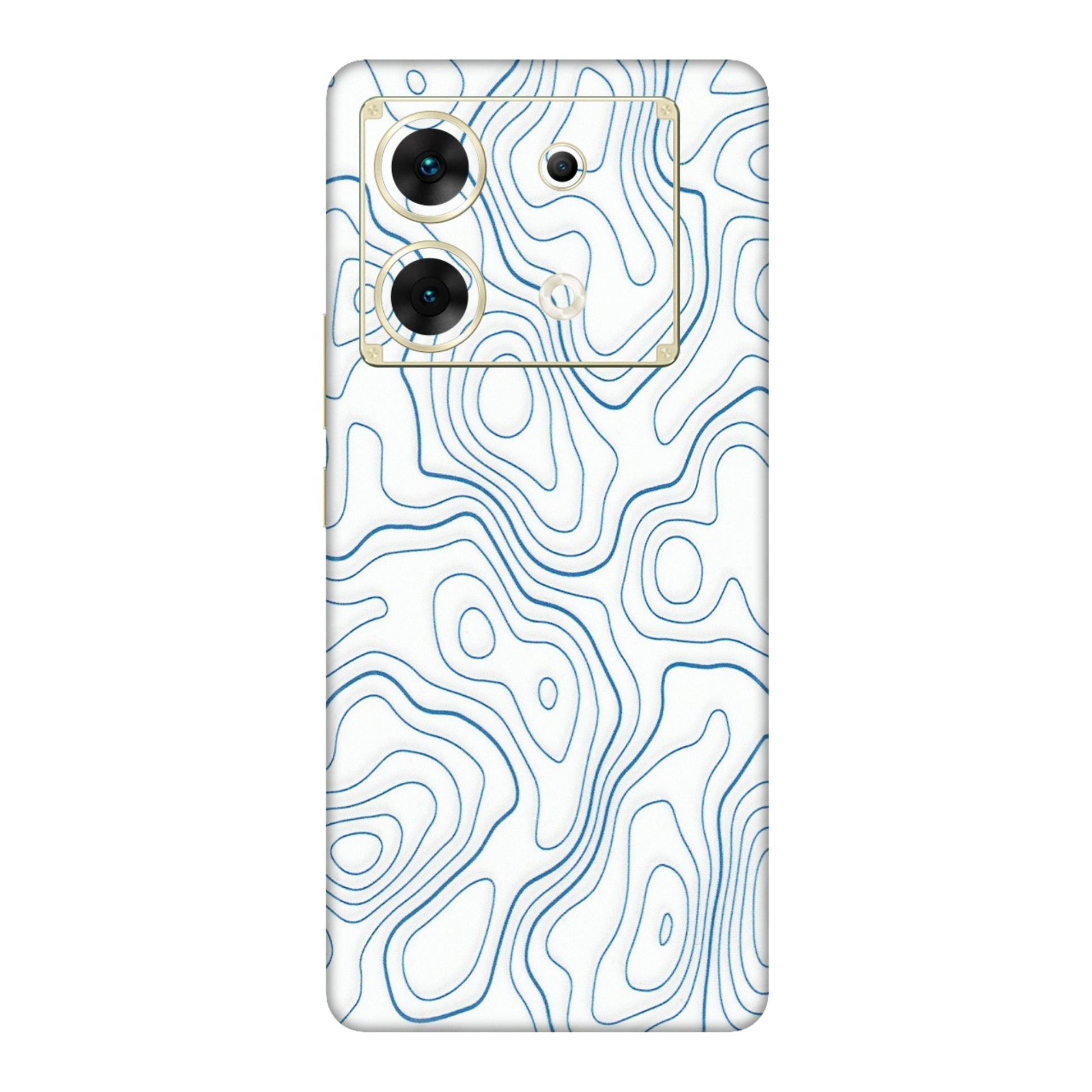 INFINIX Phone Skins (All Models) - Blue And White Swirls - Matte Finish (M-139) Infinix Zero 30 (5G)
