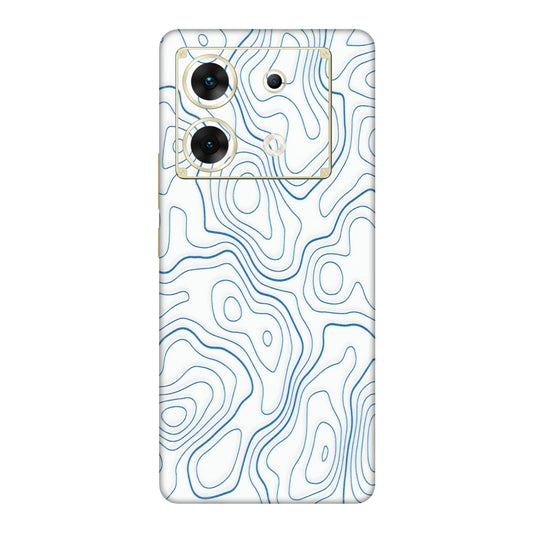 INFINIX Phone Skins (All Models) - Blue And White Swirls - Matte Finish (M-139) Infinix Zero 30 (5G)