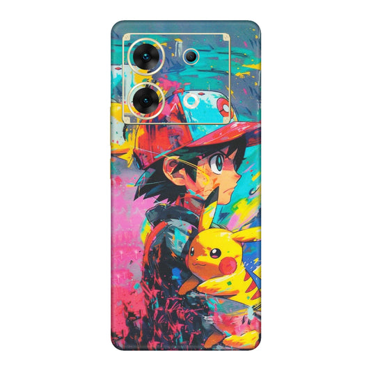 INFINIX Phone Skins (All Models) - Ash & Pikachu - Matte Finish (M-26) Infinix Zero 30 (5G)