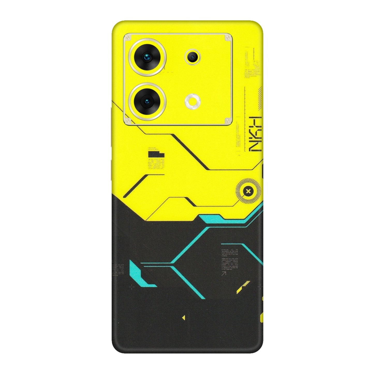 INFINIX Phone Skins (All Models) - Black Yellow Technica - Matte Finish (M-53) Infinix Zero 30 (5G)