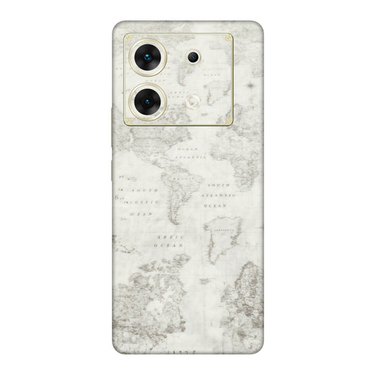 INFINIX Phone Skins (All Models) - World Travel Map - Transparent Finish (T-04) Infinix Zero 30 (5G)