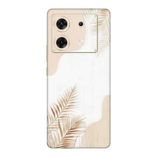 INFINIX Phone Skins (All Models) - Gold Petals Abstract - Transparent Finish (T-08) Infinix Zero 30 (5G)
