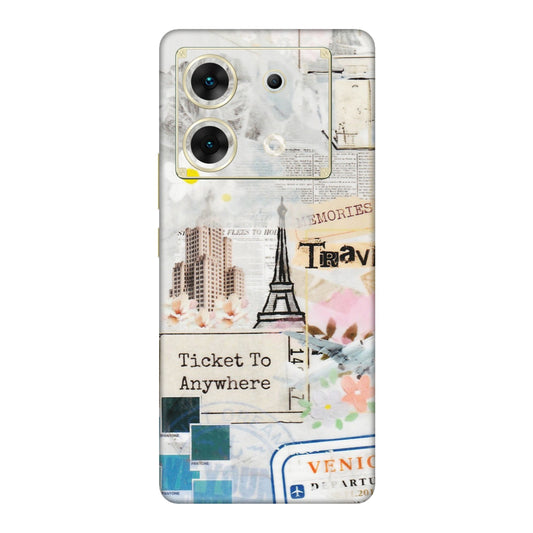 INFINIX Phone Skins (All Models) - Travel Memories - Transparent Finish (T-09) Infinix Zero 30 (5G)