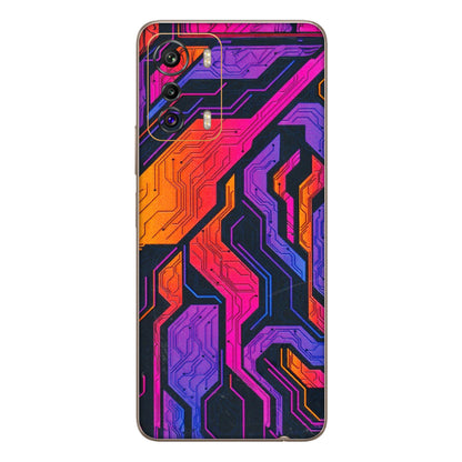 INFINIX Phone Skins (All Models) - Tech Circuits Futuristic - 3D Embossed Finish (L-07) Infinix Zero 5G